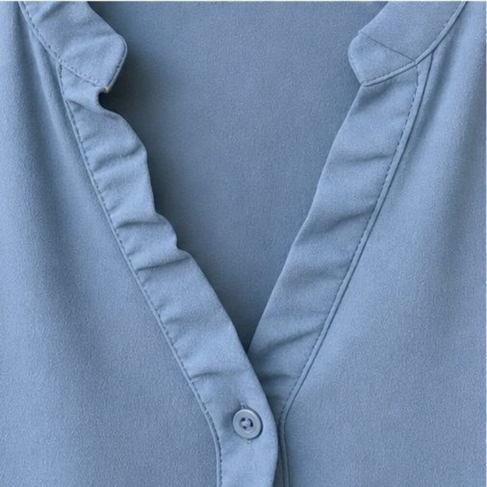 Blue Button Blouse - Picture 4 of 6